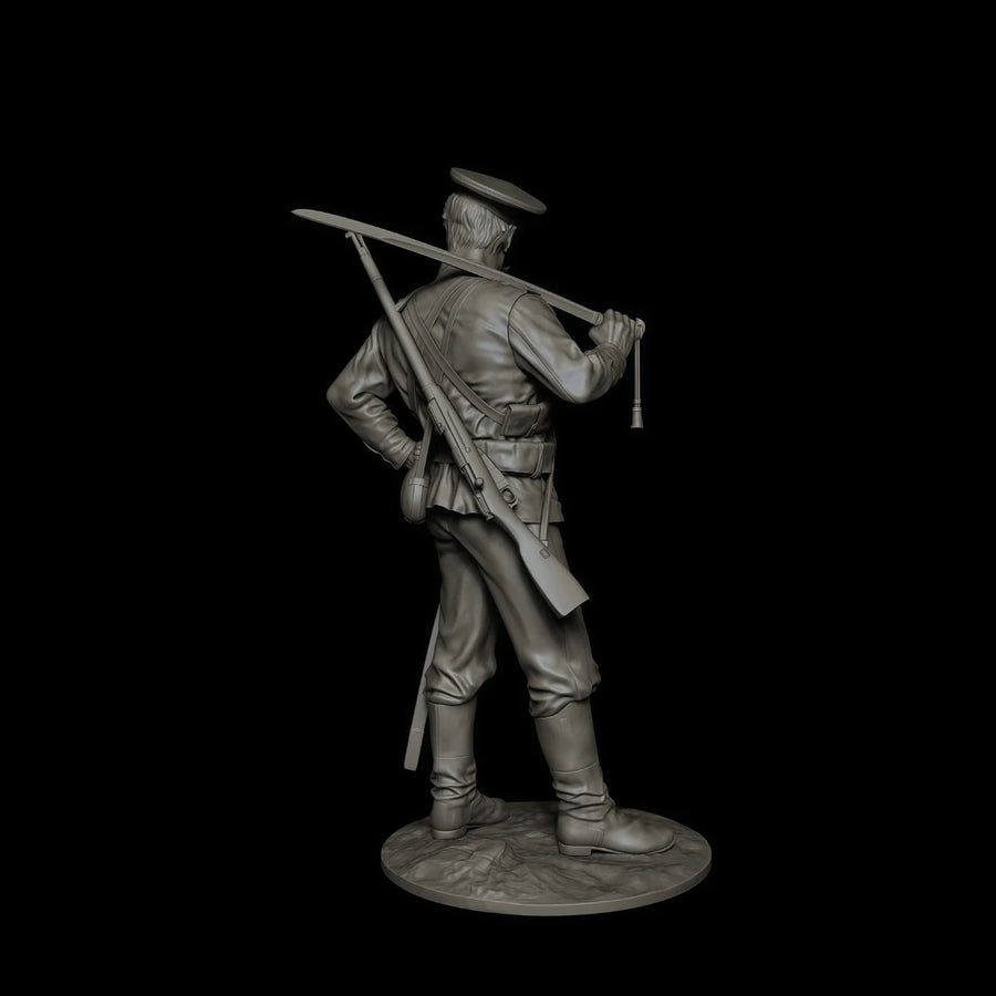 75Mm Resin Unpainted Model Kit, Military Theme, Russian Cossack Warriors (2 Heads) Unassembled and Unpainted GK