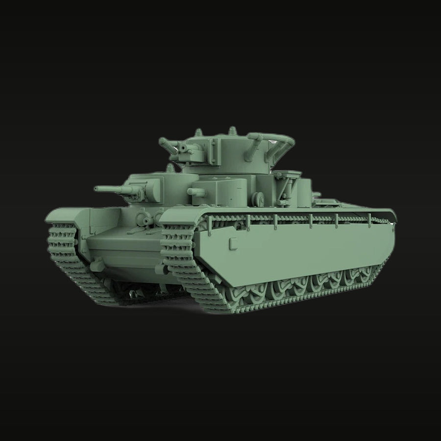 WWII Soviet T-35 Heavy Tank Multi-Turret 1/144 Resin Kit - unpainted resin model kit