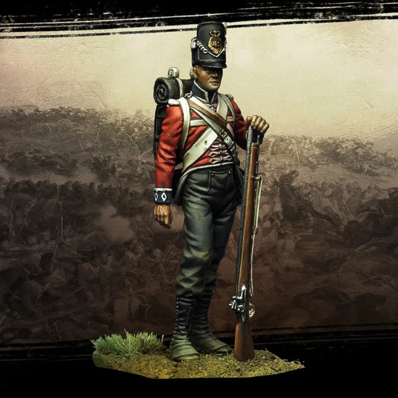 Napoleonic British Infantryman with Musket 1/32 Resin Figure Kit - resin model view 2