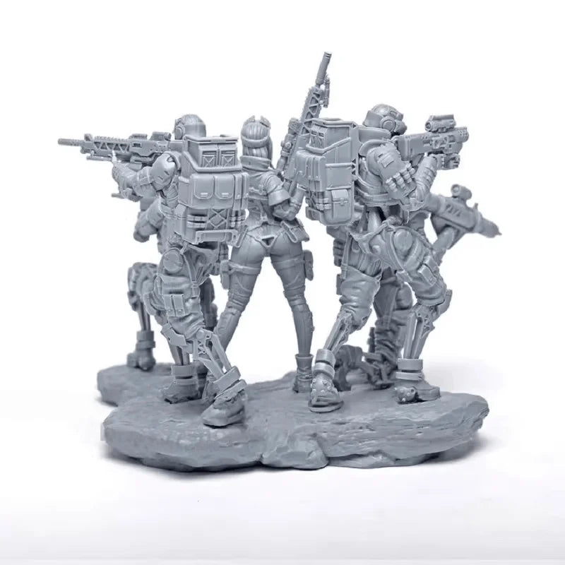 Sci-Fi Talon Task Force Mecha Soldiers Set 28mm Resin Figure Kit - resin model view 2