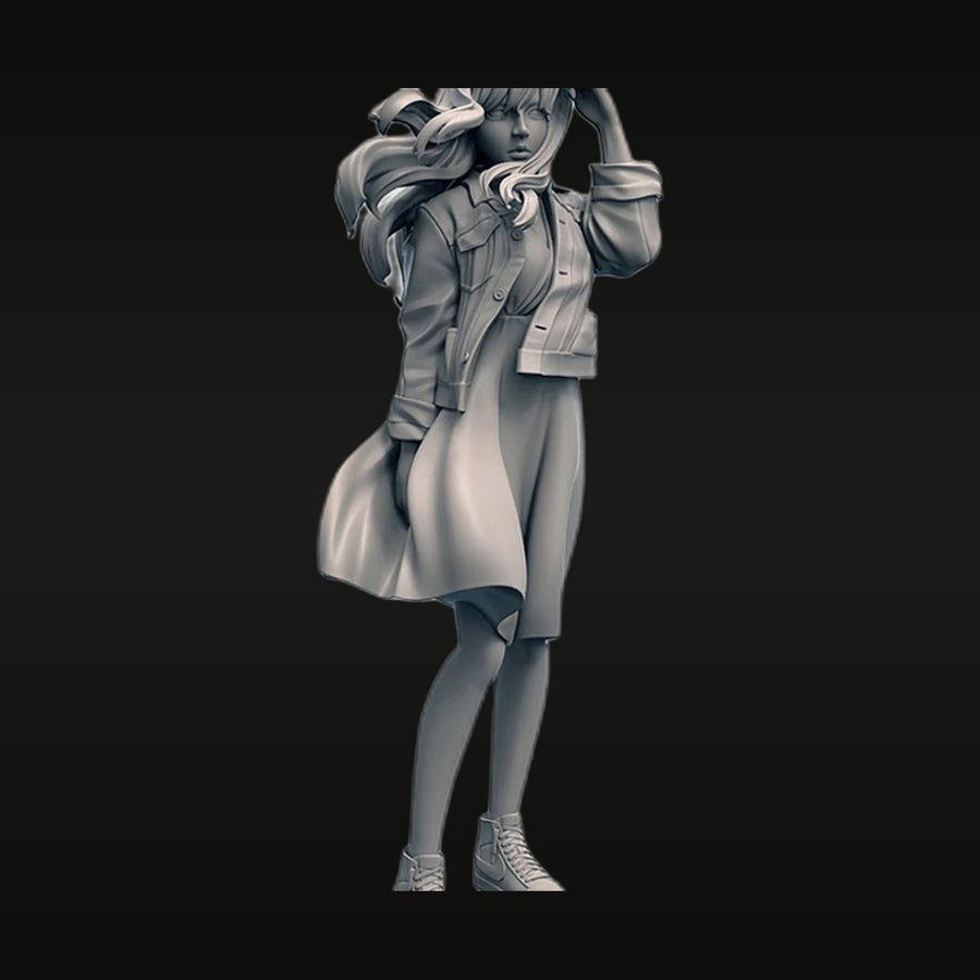 Sola Girl in the Wind 1/16 Scale Resin Figure - unpainted resin model kit