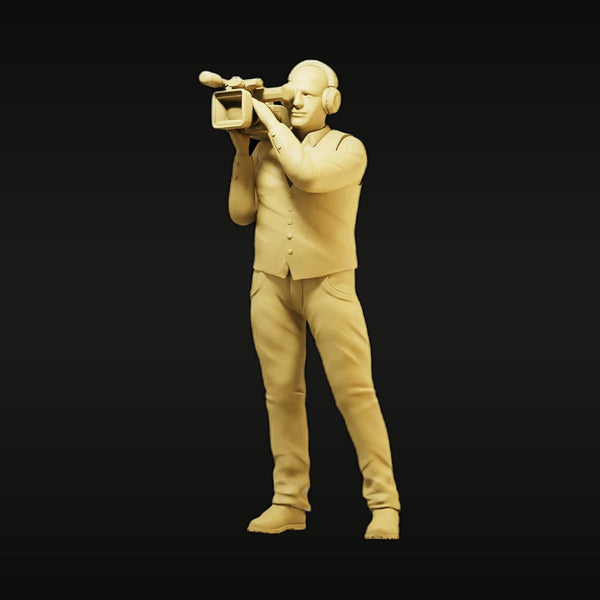 Male Photographer with Camera 1/64 Resin Figure Kit