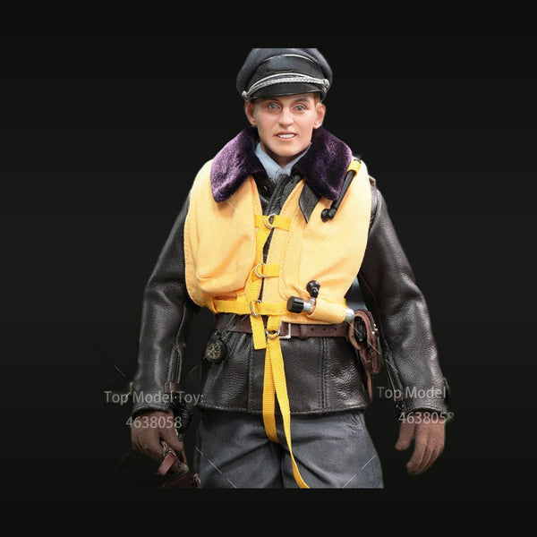 WWII German Luftwaffe Pilot with Yellow Life Vest 1/6 Resin Figure