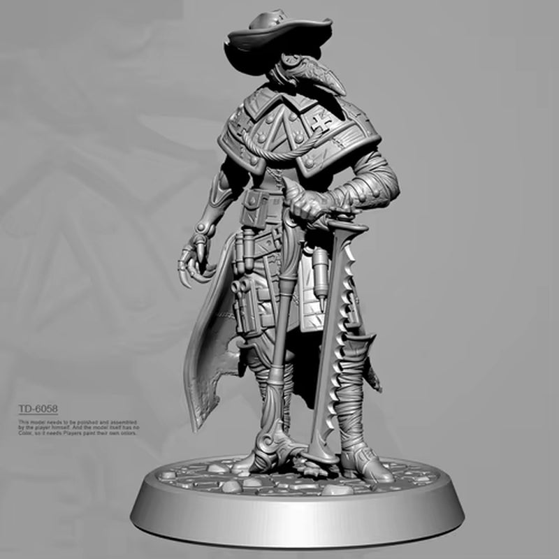 38Mm 50Mm 75Mm Resin Model Kits Figure Colorless and Self-Assembled（3D Printing ） TD-6058/3D