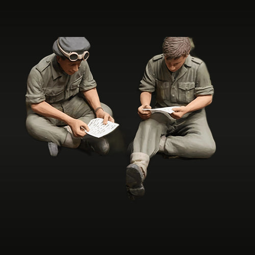 WWII Soldier Writing Letter 1/35 Scale Resin Figure Kit