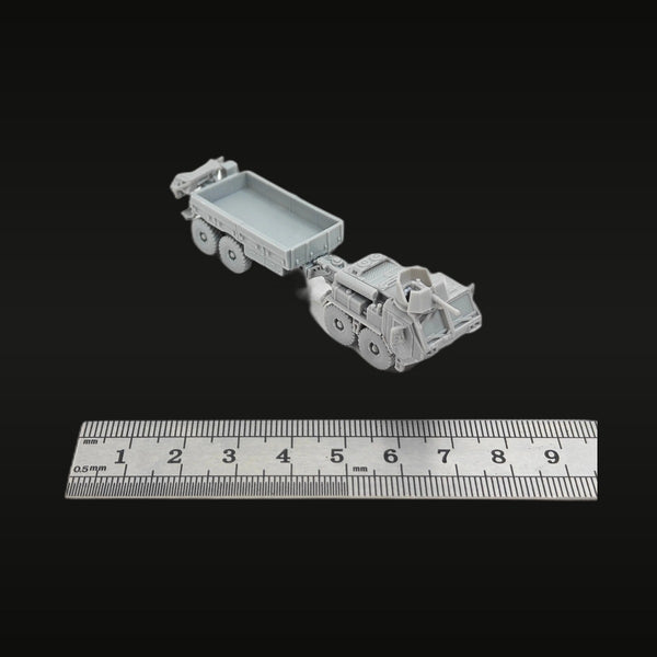 Modern US Army M977 HEMTT 8x8 Truck with Cargo Trailer 1/144 Resin Kit