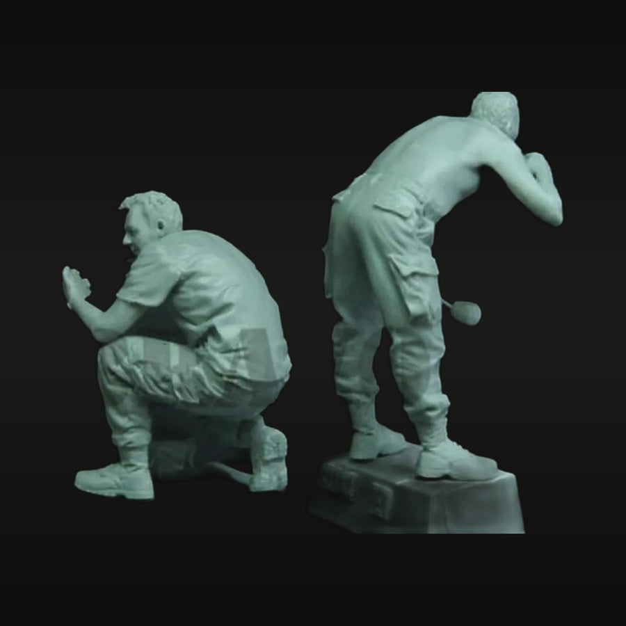 Vietnam War US Infantry Soldiers Set 1/35 Resin Figure Kit - unpainted resin model kit