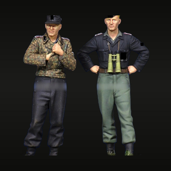 WWII German Officers Set (Camouflage & Field Dress) 1/35 Resin Figure Kit
