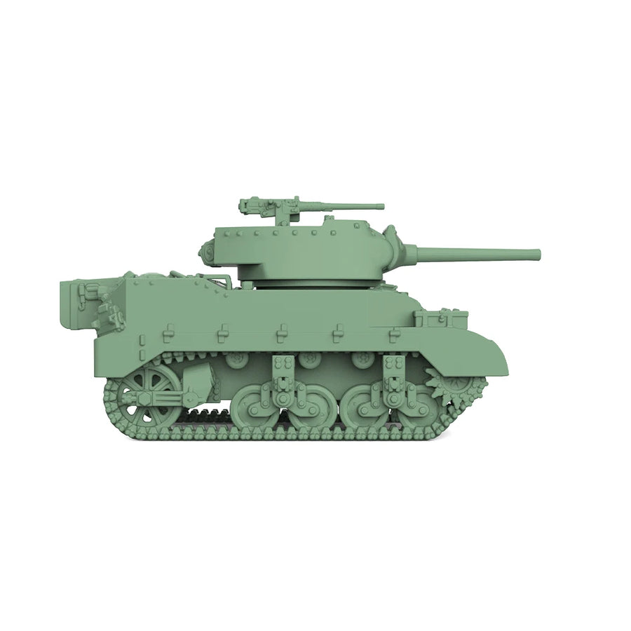 WWII US M4 Medium Tank 75mm Gun 1/72 Resin Vehicle Kit - resin model view 4