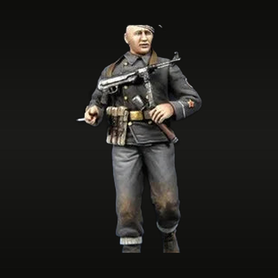 WWII Soviet Naval Infantry with PPSh-41 SMG 1/35 Resin Figure Kit - unpainted resin model kit