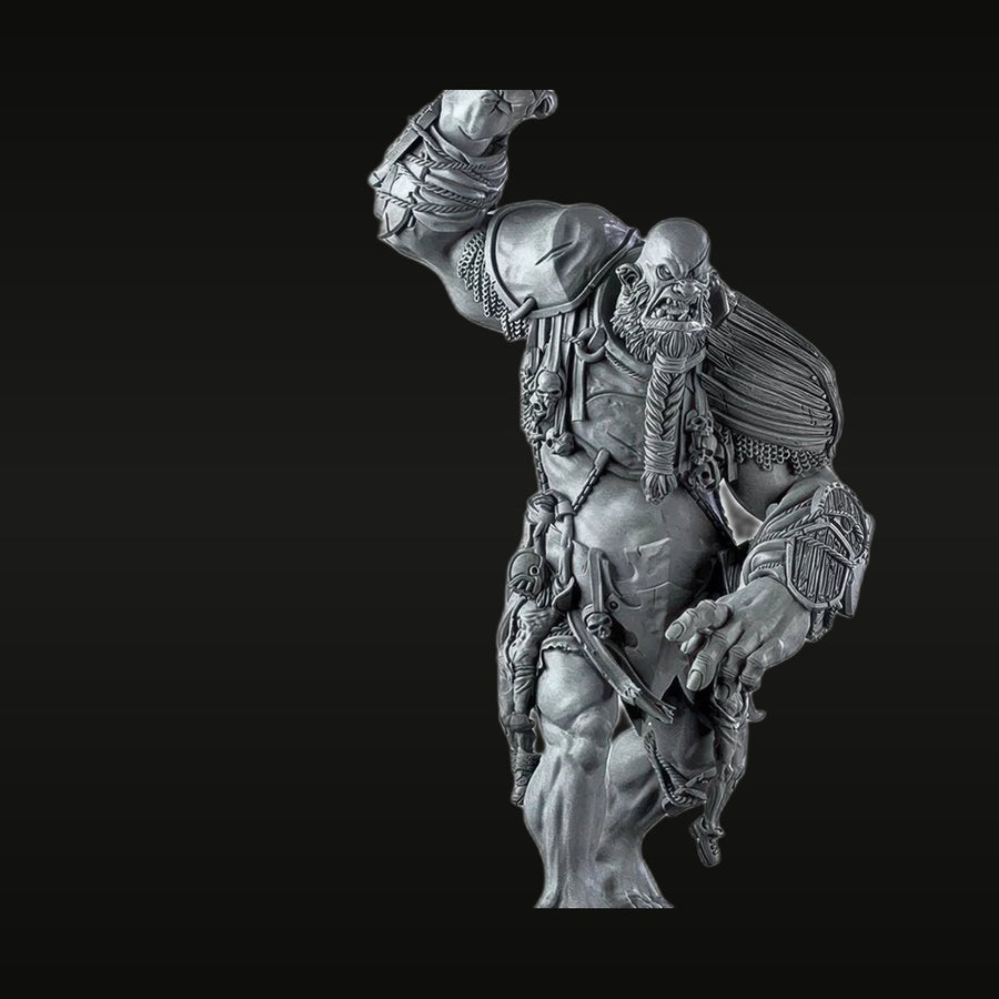 Fantasy Orc Warrior Bust with Axe 75mm Resin Kit - unpainted resin model kit