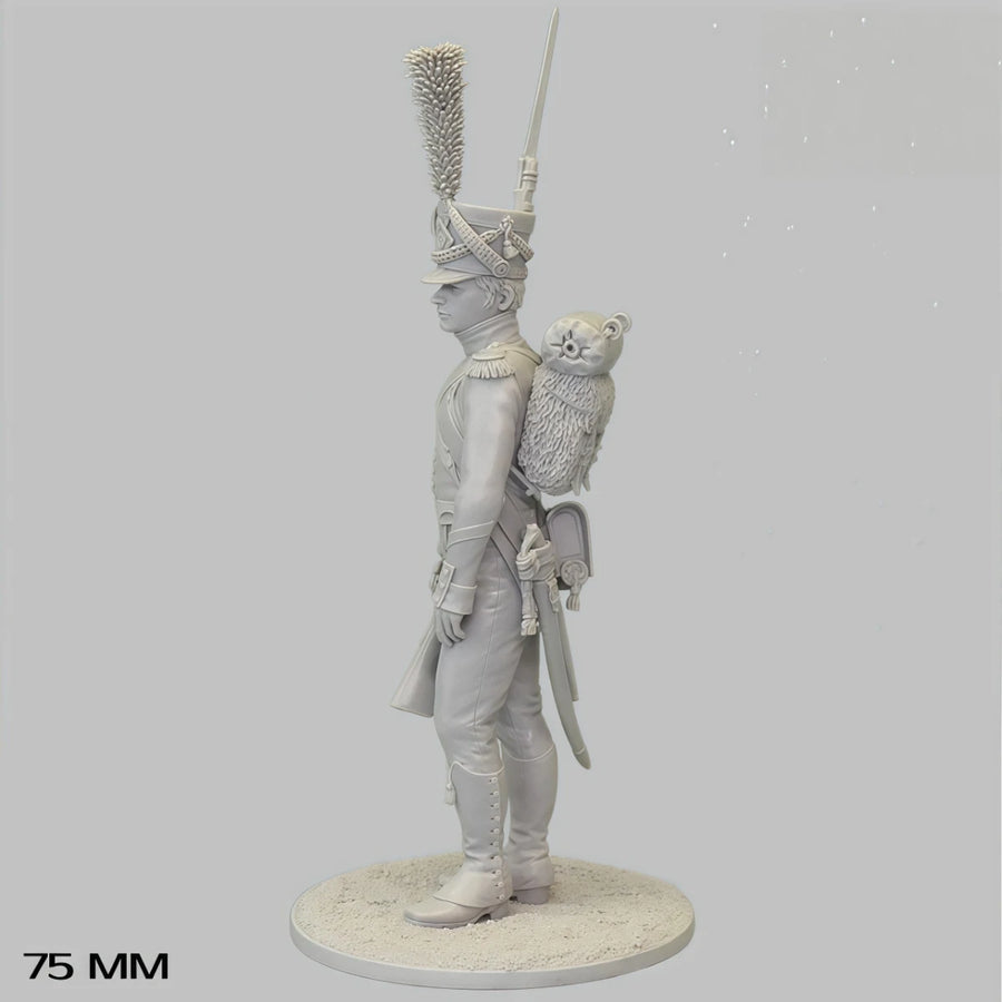 75Mm Resin Unpainted Model Kit, 1812, 15Th Light Infantry Regiment, Sergeant Jaeger, Unassembled and Unpainted GK