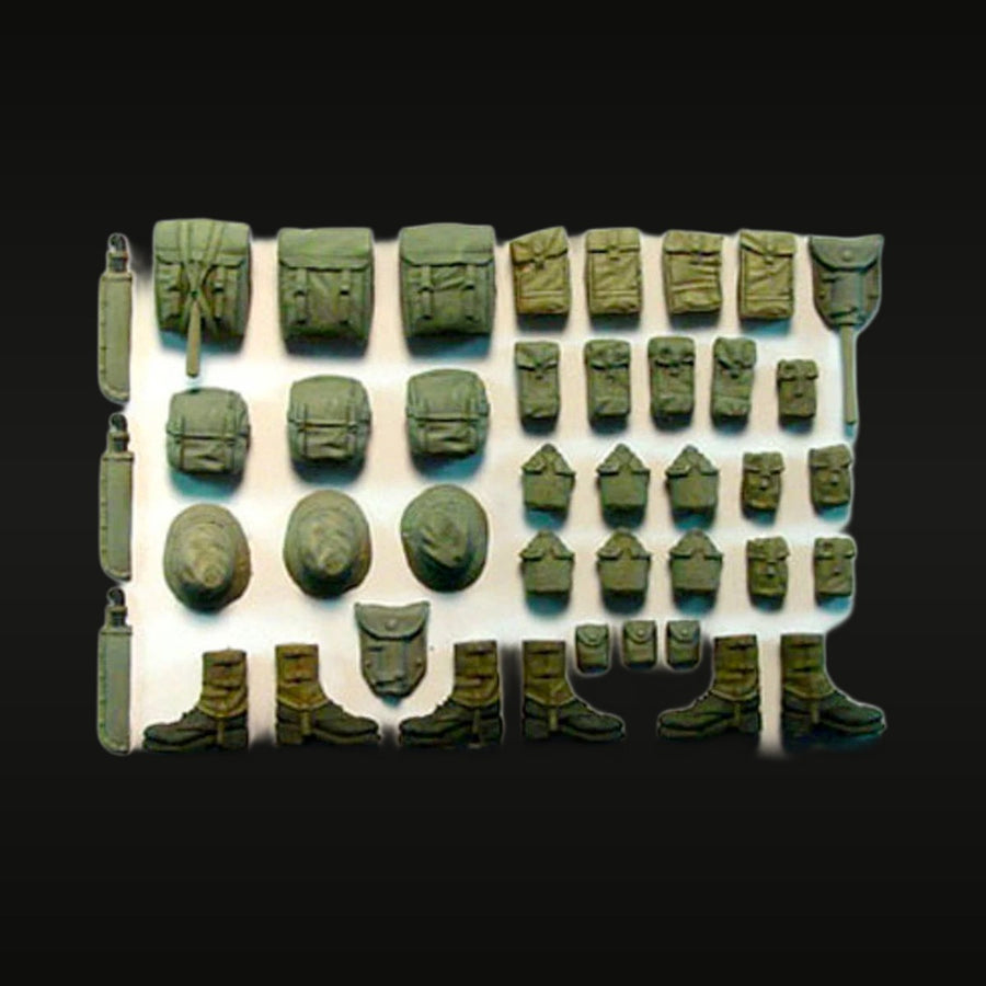 Vietnam War Australian Infantry Equipment & Accessories Set 1/35 Resin Kit - unpainted resin model kit