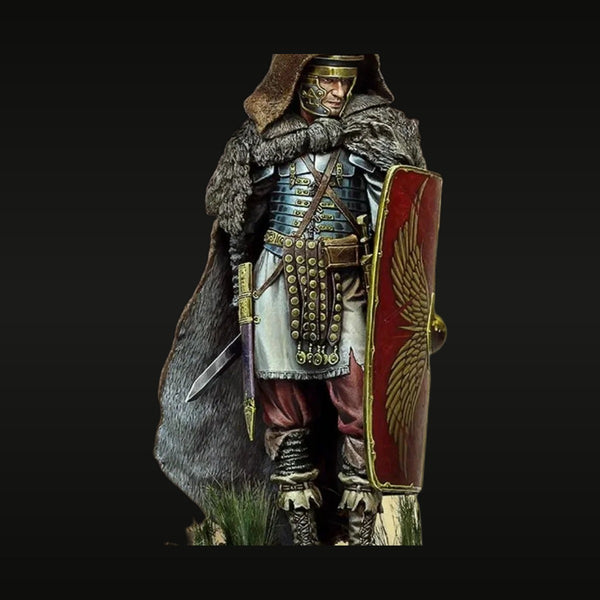 Ancient Roman Officer with Scutum Shield and Gladius 90mm Resin Bust