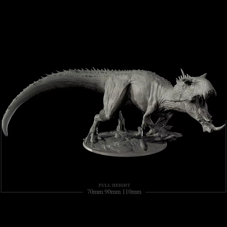 Indominus Rex Jurassic World Dinosaur with Diorama Base 70mm Resin Figure Kit - resin model view 3
