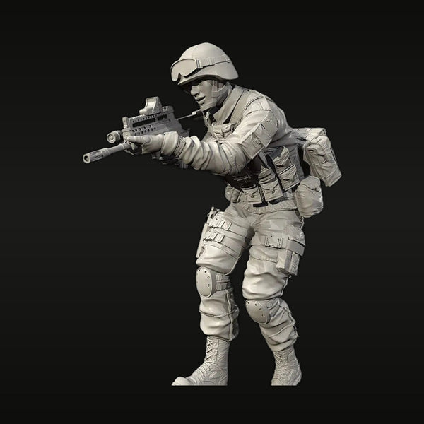 Modern Chinese PLA Special Forces Operator with QBZ-95 Rifle 1/35 Resin Figure Kit