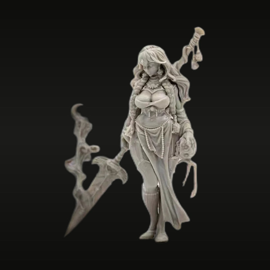 Partisan Ritika Female Warrior Resin Character Figure 28mm Scale Kit - unpainted resin model kit