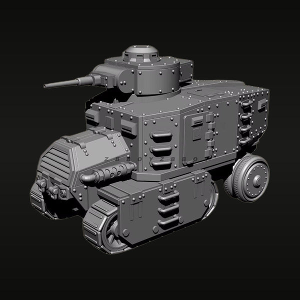 Sci-Fi Steampunk Medium Tank with Rotating Turret 1/144 Resin Vehicle Kit