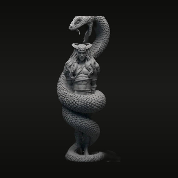 Fantasy Female Naga Snake Charmer Bust 1/24 Resin Kit