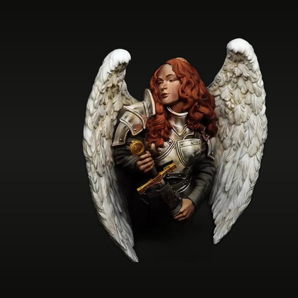 Fantasy Female Warrior Angel with Feathered Wings 1/10 Resin Bust Kit