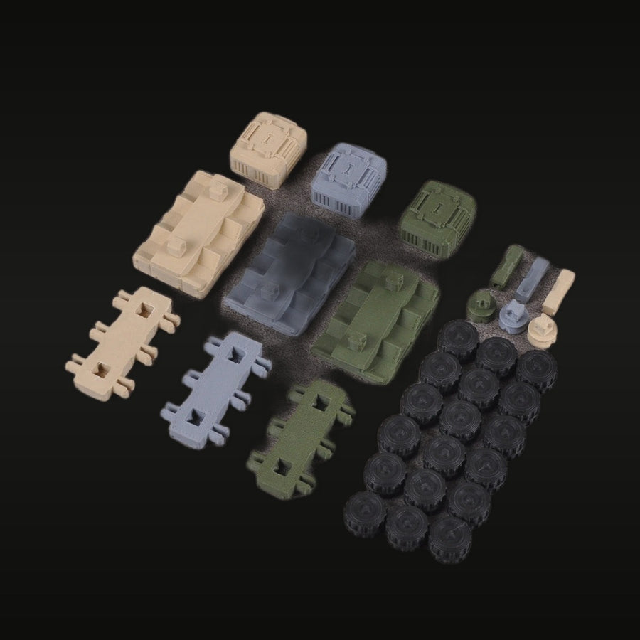 WWII Armored Car 3-Kit Assortment Resin Vehicle Set - unpainted resin model kit
