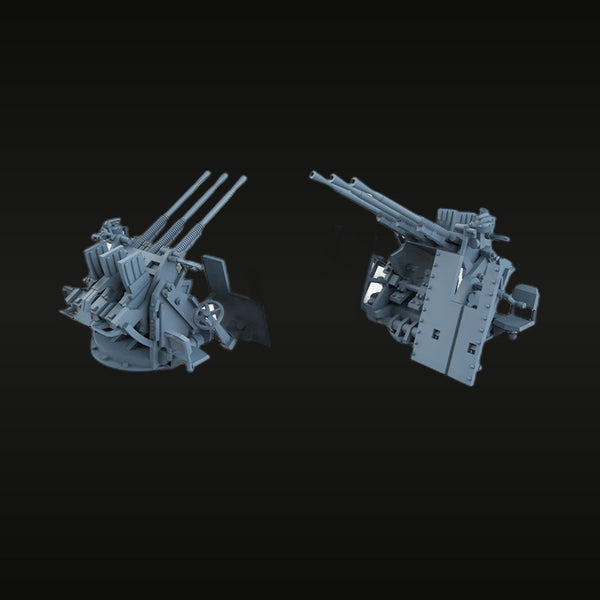 Japanese Navy Twin Triple 25mm AA Gun Mounts 1/350 Resin Kit