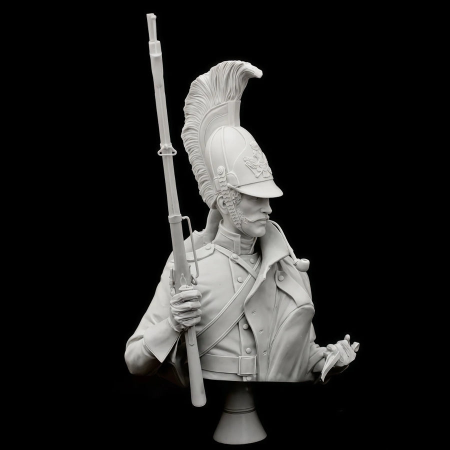 1/10 Scale Resin Unpainted Model Kit, Military Theme, Bust of a Dragoon Soldier, Unassembled and Unpainted GK