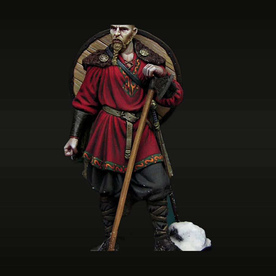 Ancient Rus Viking Warrior with Axe and Shield 1/32 Resin Figure Kit - unpainted resin model kit