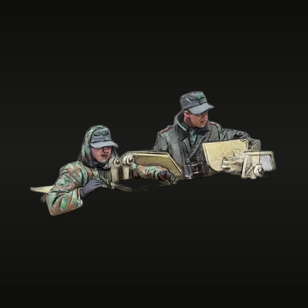 WWII German MG-42 Crew in Trench 1/35 Resin Figure Kit