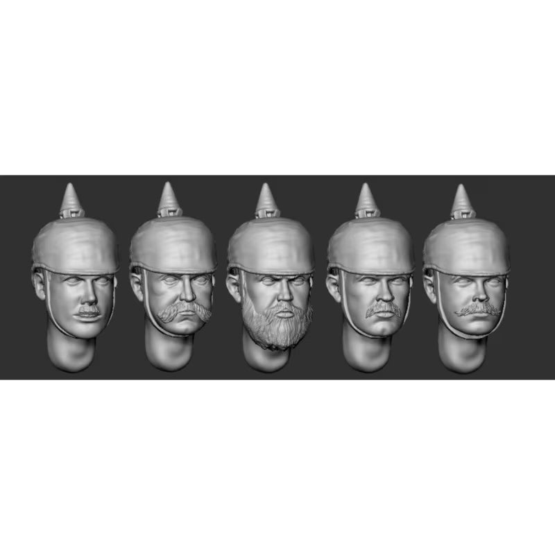 1/35 Scale Die Casting Resin Soldier Head Model Kit 5 Heads Unassembled and Unpainted 023X