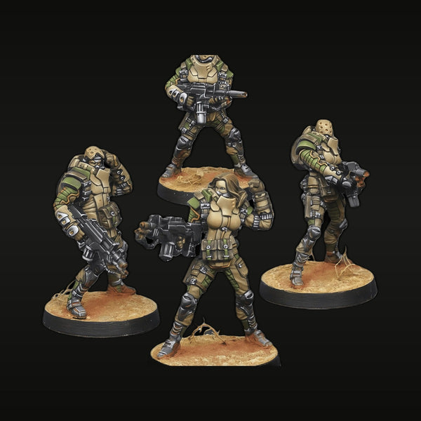Modern Tactical Operators Squad 28/32mm Painted Resin Figures (4)