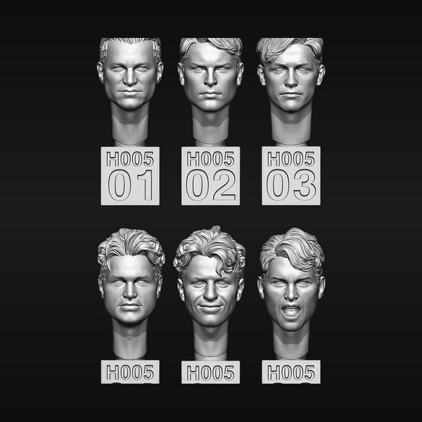 Modern Male Head Variants 28mm Unpainted Resin Head Kit H005