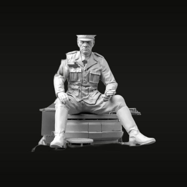 WWII US Army Officer Seated Tropical Uniform 1/16 Resin Figure Kit