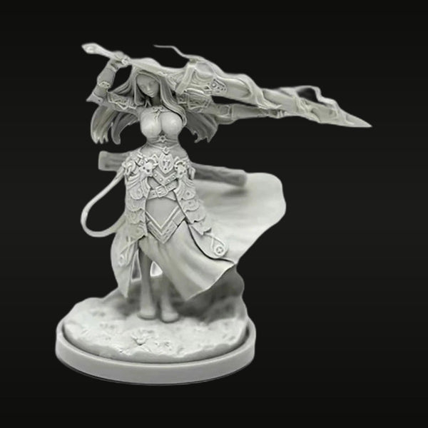 Fantasy Female Knight Twilight Knight with Sword 28mm Resin Figure Kit