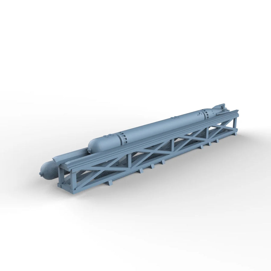 Torpedo Tube Upgrade Parts 1/350 Scale Resin Model Kit - resin model view 2