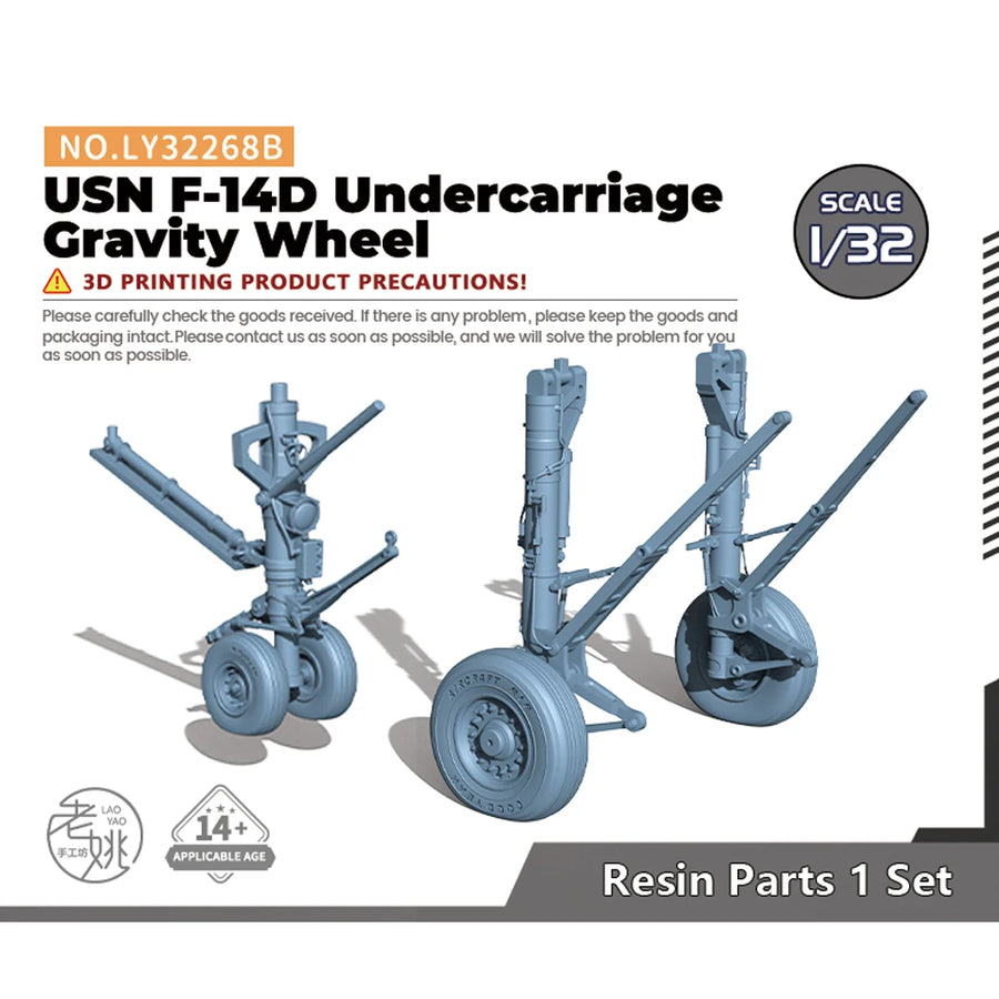 F-14D Tomcat Landing Gear Set 1/72 Resin Aircraft Kit - resin model view 4