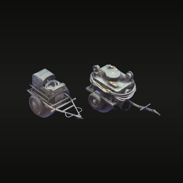 WWII Military Utility Trailers Set 1/48 Resin Accessory Kit