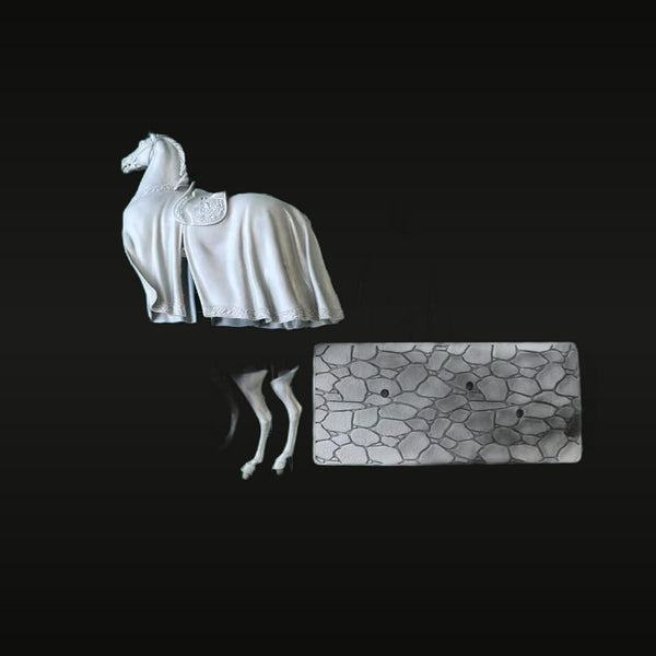 Medieval/Renaissance Caparisoned Horse 80mm Resin Model Kit