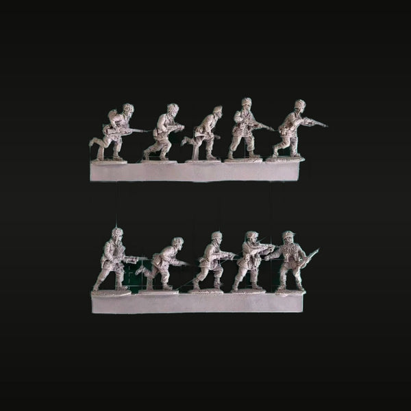 Modern US Airborne Squad with Body Armor & M4 1/72 Resin Figure Set