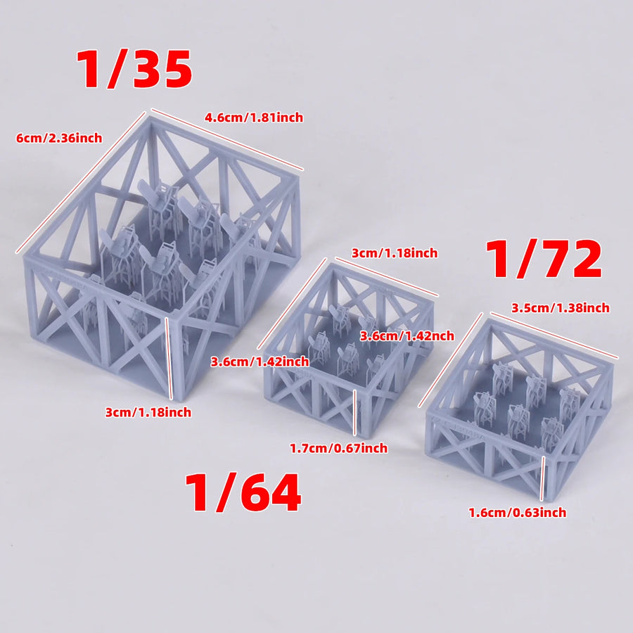 Ruined Industrial Warehouse Interior Diorama Terrain Kit 1/64-1/72 - resin model view 3