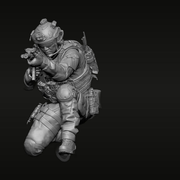 Modern US Army Ranger Tactical Operator with M4 Carbine 1/35 Resin Figure Kit