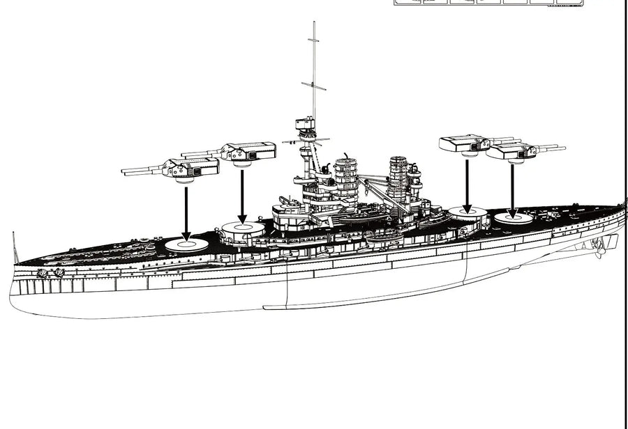 MRY-SFW SS589 1/350 1/700 1/200 German Navy Bayern-Class SMS Baden Military Model Kit