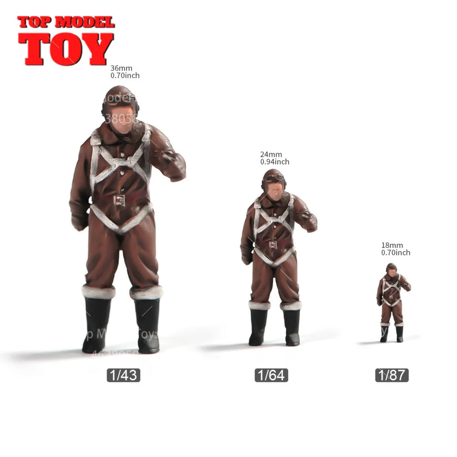 WWII Soviet VVS Pilots and Red Army Officer 1/35 Resin Figure Set - resin model view 5