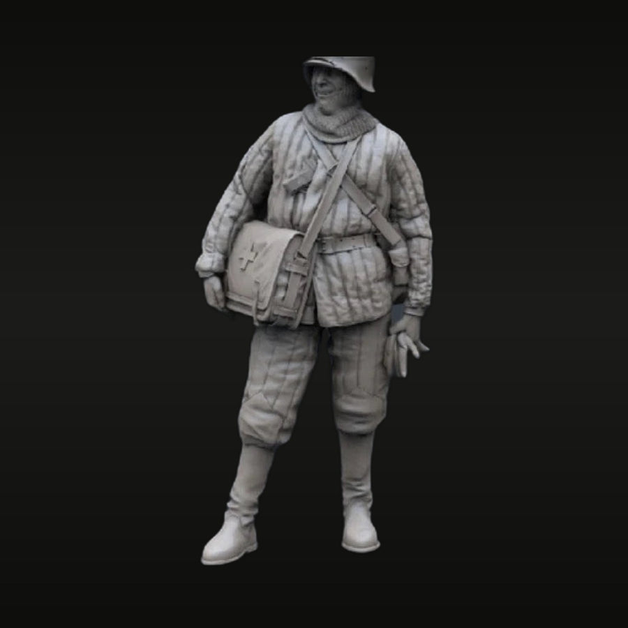 Soviet RKKA Medic Winter 1939-1945 75mm 1/35 Resin Figure Kit - unpainted resin model kit