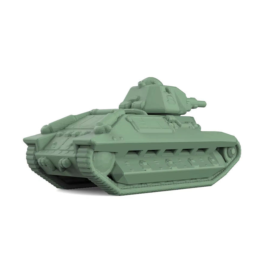 WWII French Medium Tank (SOMUA S35/Hotchkiss) 1/200 Resin Vehicle Kit - resin model view 4