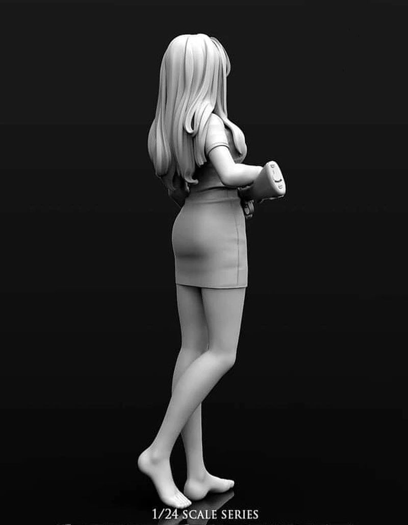1/24 Resin Model Figure Gk，Female Role， Unassembled and Unpainted Kit