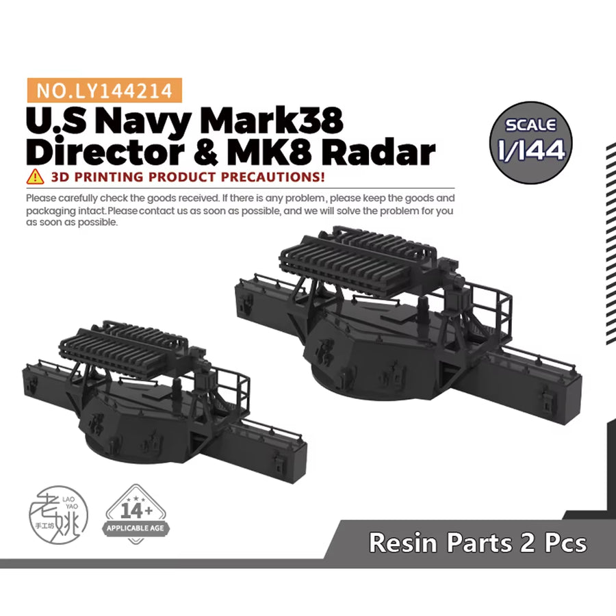 Yao'S Studio LY214 1/700 1/350 1/200 1/144 3D Printed Resin Model Kit U.S Navy Mark38 Director & MK8 Radar 2 Pcs