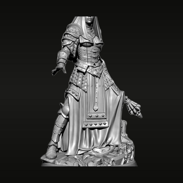 Medieval Noblewoman Warrior 38mm Resin Figure Kit