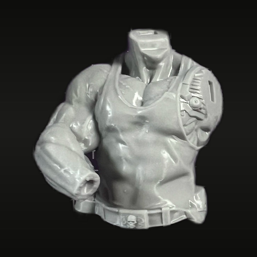 Sci-Fi Female Cyborg Soldier Bust with Armor 52mm Resin Kit - unpainted resin model kit