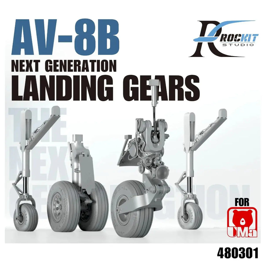 Modern AV-8B Harrier Engine & Mechanical Parts Set 1/48 Resin Kit - resin model view 2